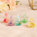 Aesthetic Miniature Perfume Bottles with Floral Lid