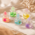 Aesthetic Miniature Perfume Bottles with Floral Lid
